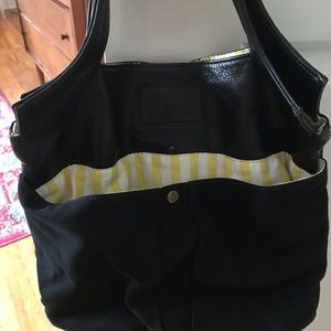 black canvas purse
